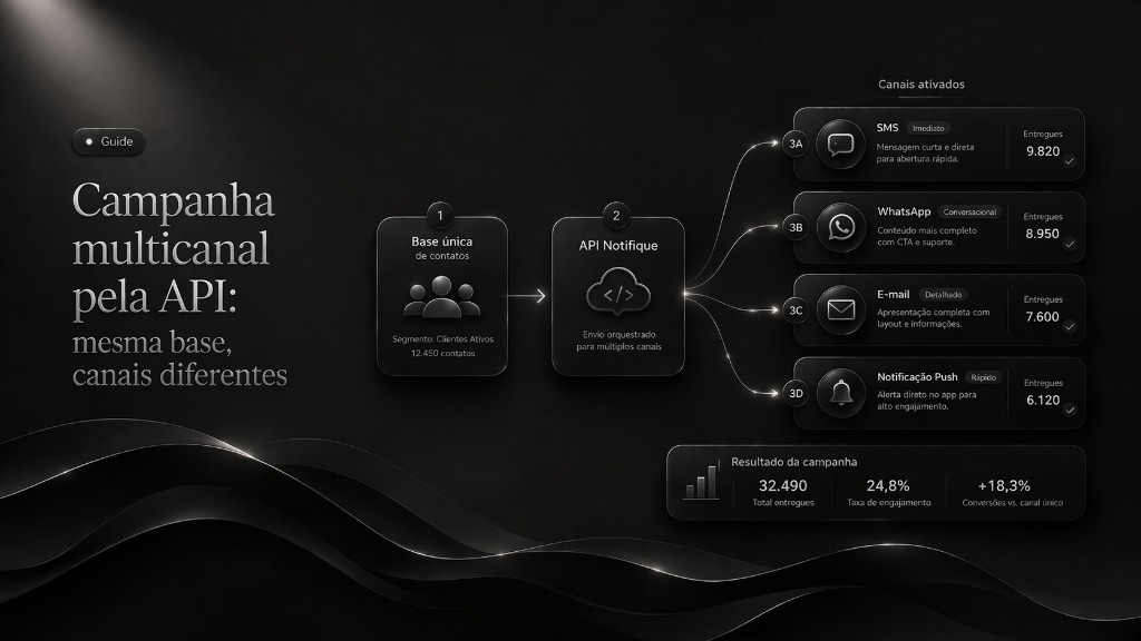 Campanha multicanal pela API: mesma base, canais diferentes