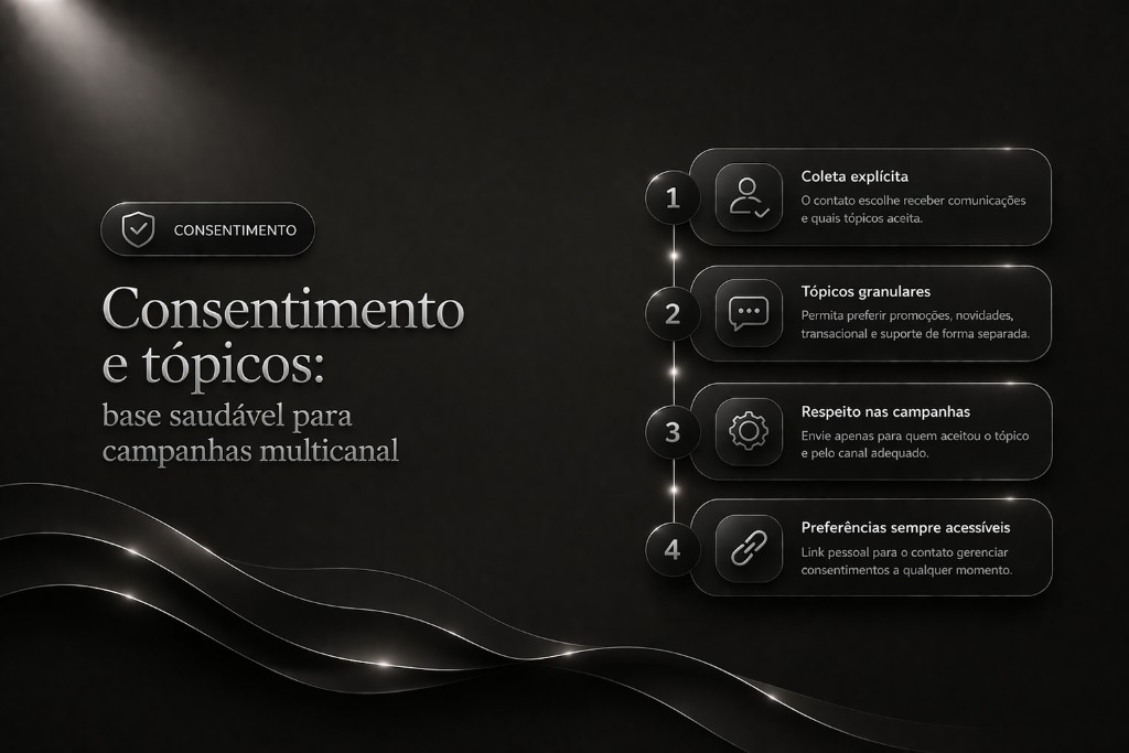 Consentimento e tópicos: base saudável para campanhas multicanal
